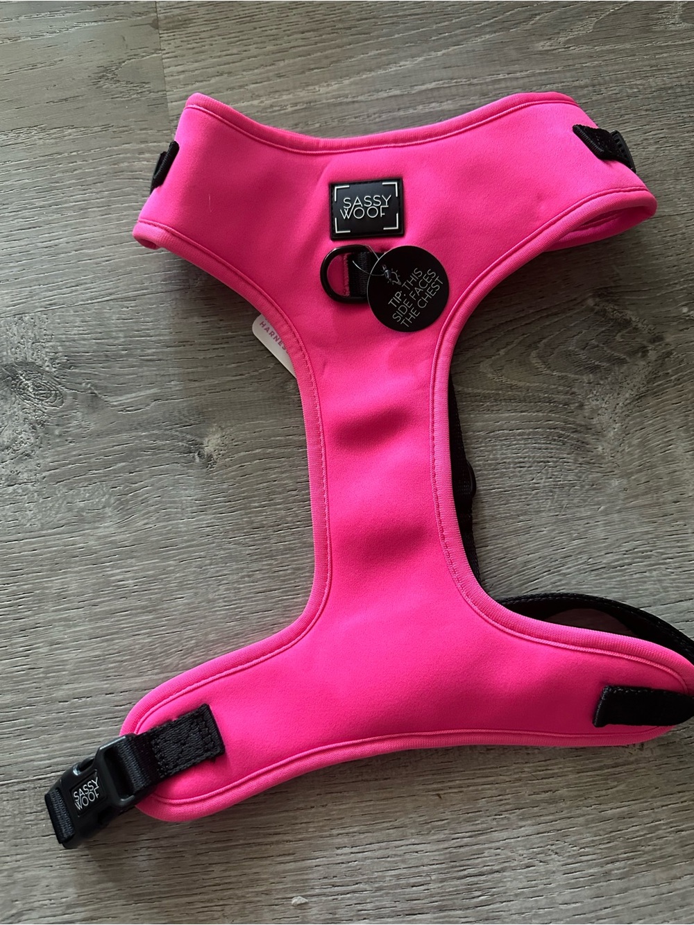 Sassy Woof Pink No-Pull Dog Harness size XL